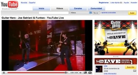 Youtube en formato panorámico