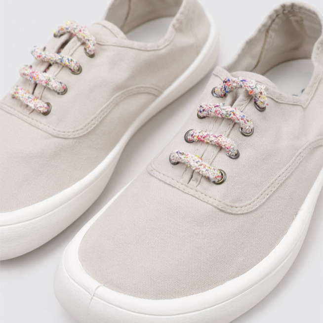 Deportivas Mujer Victoria OLMO BAREFOOT LONA TINTADA DREC Blanc