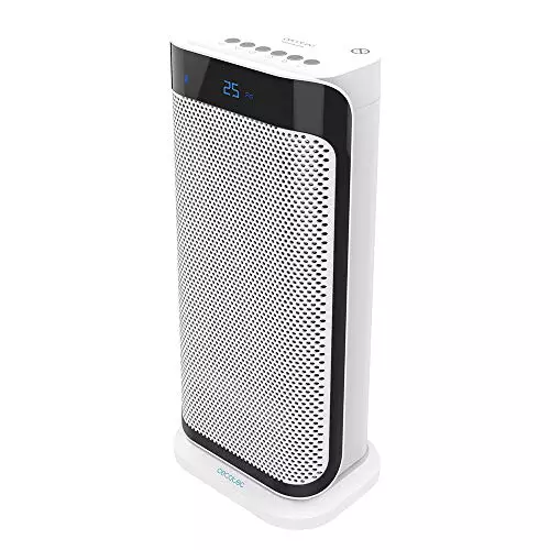 Cecotec Calefactor Cerámico Ready Warm 6600 Ceramic Style Smart. Potencia 2000 W, Pantalla LED frontal, 3 Modos de funcionamiento, Temporizador 8h, Oscilación, Mando a distancia