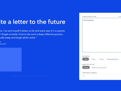 Envíale una carta a tu "yo del futuro" gracias a esta web