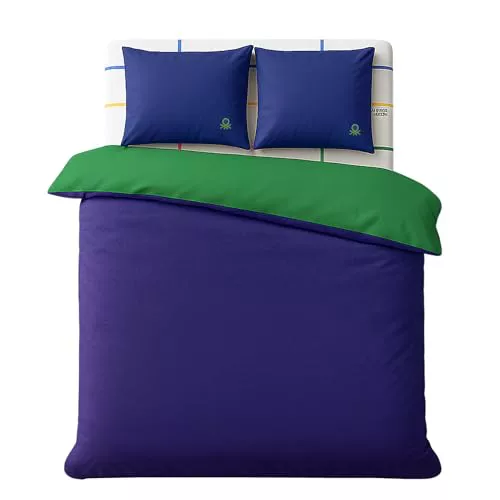 Set de Cama 150cm - Juego de sábanas (Bajera, encimera + 2 Fundas Almohada 45x90 cm) + Juego Funda nórdica Reversible 200x220 + Sábana Bajera 160x200+30cm + 2X Funda de Almohada 50x70cm