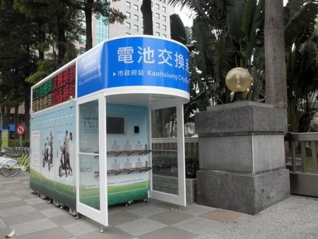Las máquinas expendedoras de baterías para scooter eléctricos funcionan en Taiwan