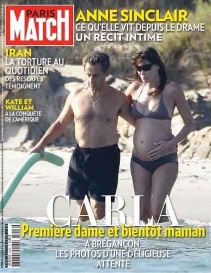 Carla Bruni por fin le pierde el miedo a hablar de su bombo