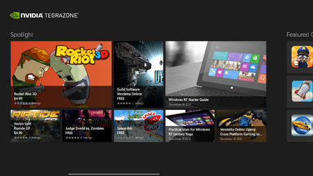 NVIDIA TegraZone llega a los tablets con Windows RT
