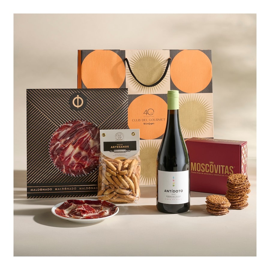 Cestas Club del Gourmet
Cesta vino y jamón de bellota

