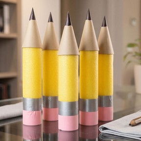 Cómo hacer figuras gigantes, como lápices, con pocos materiales: ideales para darle un giro a tu hogar