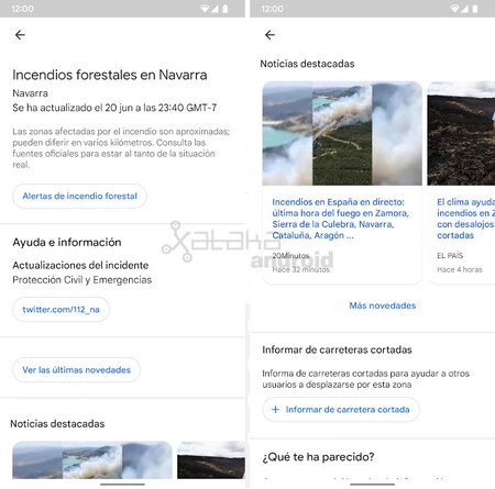 森林火災 Google マップ