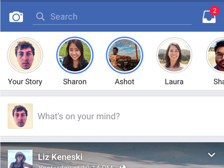Facebook para iOS se une a la moda Snapchat: se está probado una adaptación de Stories de Instagram