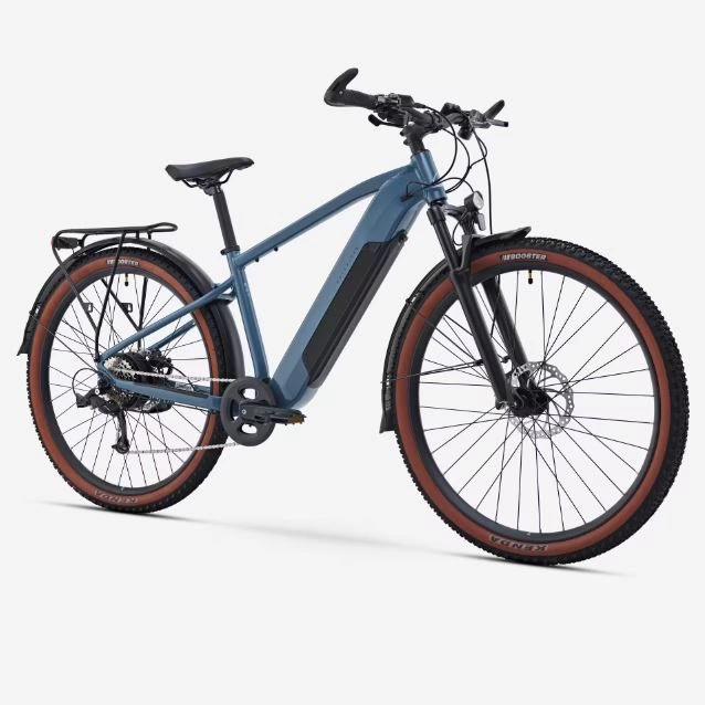 Bicicleta Todocamino Eléctrica E-Expl 100 LTD Azul Cuadro Alto
