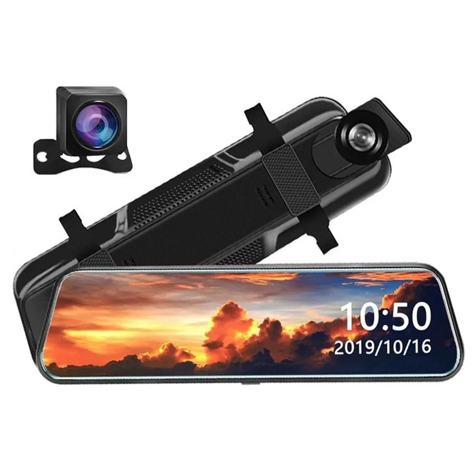 Espejo retrovisor táctil con dashcam y cámara de reversa