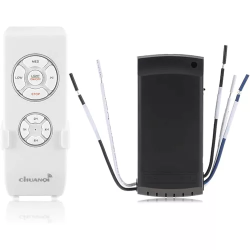 Wowlela - Mando a distancia, kit de lámpara de ventilador de techo, mando a distancia, kit de temporización, mando a distancia, inalámbrico, 220 V, universal
