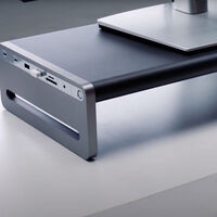 Si utilizas un Mac en casa, este accesorio te puede interesar: un soporte hub que eleva el ordenador o monitor y añade puertos 