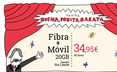 Lowi recupera su tarifa fibra a 100 Mbps y móvil con 20 GB por 34,95 euros