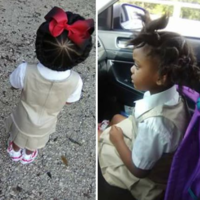 El antes y el después de un precioso peinado tras el primer día de colegio