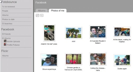 Fotobounce, gestión de fotos con integración con Flickr y Facebook