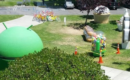 La estatua de Android Jelly Bean se derrite y aprovechan para robar sus judías, la imagen de la semana