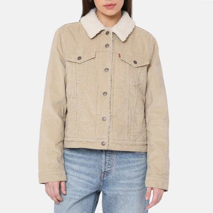 Levi's Cazadora de pana de mujer con interior de borreguito