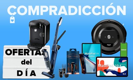 Ofertas del día y chollos en Amazon: tabletas Huawei, robots aspiradores Roomba y Vileda, cafeteras Bosch o cuidado personal Braun a precios rebajados
