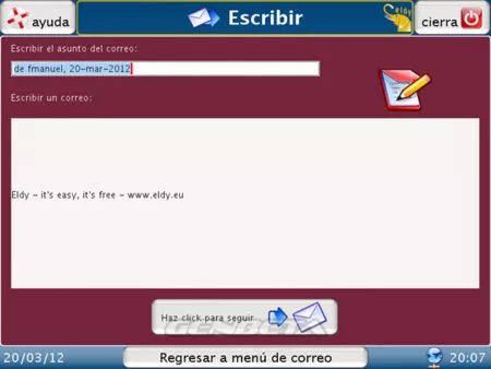 Eldy, correo escribir
