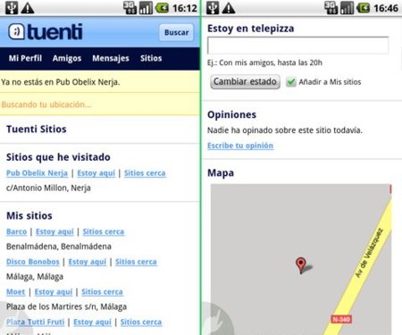 Tuenti añade geoposicionamiento a su servicio Tuenti Sitios