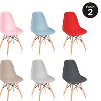 Packs de dos sillas estilo nórdico en seis colores a elegir por 27,99 euros y envío gratis en eBay