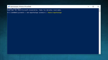 Desinstalando desde PowerShell