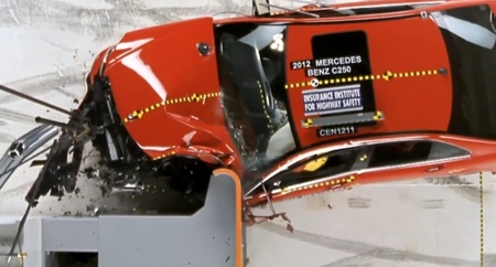 Vista superior nuevo choque semifrontal IIHS