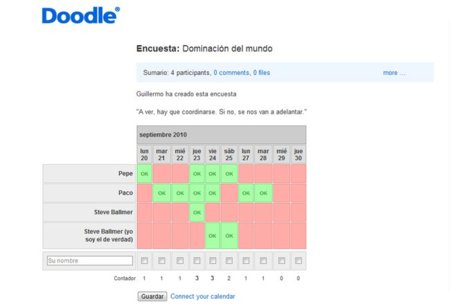 Doodle, coordina eventos fácilmente