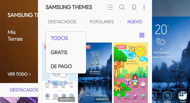 Temas samsung