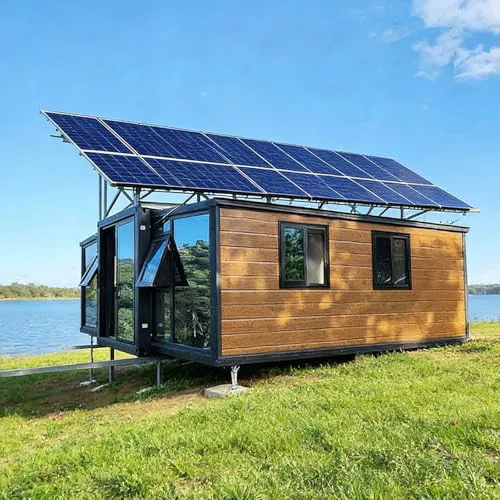 Pequeñas casas para vivir para adultos, casa moderna y ampliable – Casa modular prefabricada plegable con opción solar, totalmente equipada con dormitorio, cocina y baño