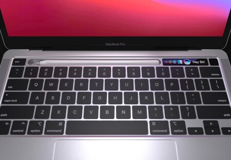 Almacenar el Apple Pencil en la TouchBar de nuestro Mac, esta es la loca idea detrás de este mockup