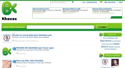Khaces, servicio de microblogging para usuarios de España