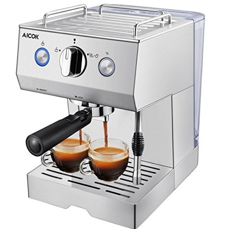 Oferta flash en la cafetera de 15 bares de presión Aicok: hasta medianoche cuesta 99,99 euros en Amazon