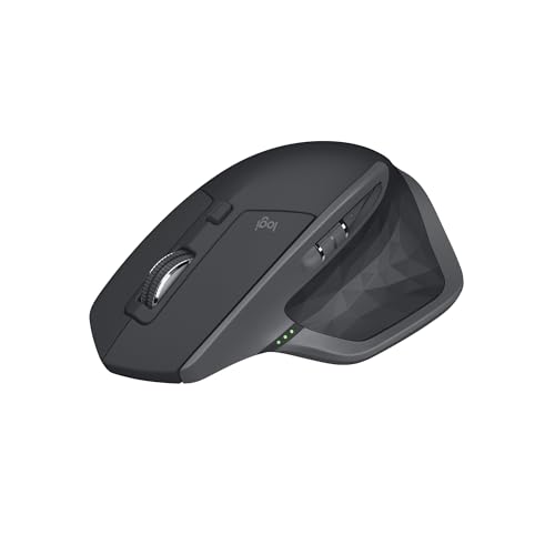 Logitech MX Master 2S Bluetooth Edition Wireless Mouse, Desplazamiento superrápido, multisuperficie, ergonómico, Recargable, se Conecta a 3 Ordenadores Mac/PC - Grafito