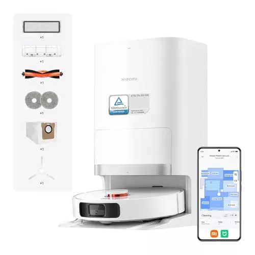XIAOMI Robot Vacuum X20+ - Robot Aspirador y fregasuelos con Sistema Inteligente de navegación láser (LDS), Succión de 6000 Pa