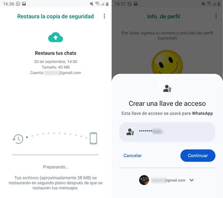 WhatsApp では、アカウントを最初から設定するときにパスワードの作成をほぼ強制されます
