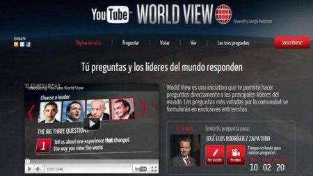 ¿Quieres hacerle una pregunta a Zapatero?, YouTube World View te da la oportunidad
