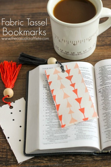 Fabric Tassel Bookmarks From Www Thecasualcraftlete Com