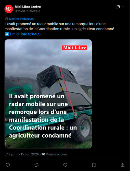 Roba Radar Gandero Francia