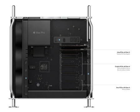 El interior del Mac Pro está prácticamente vacío