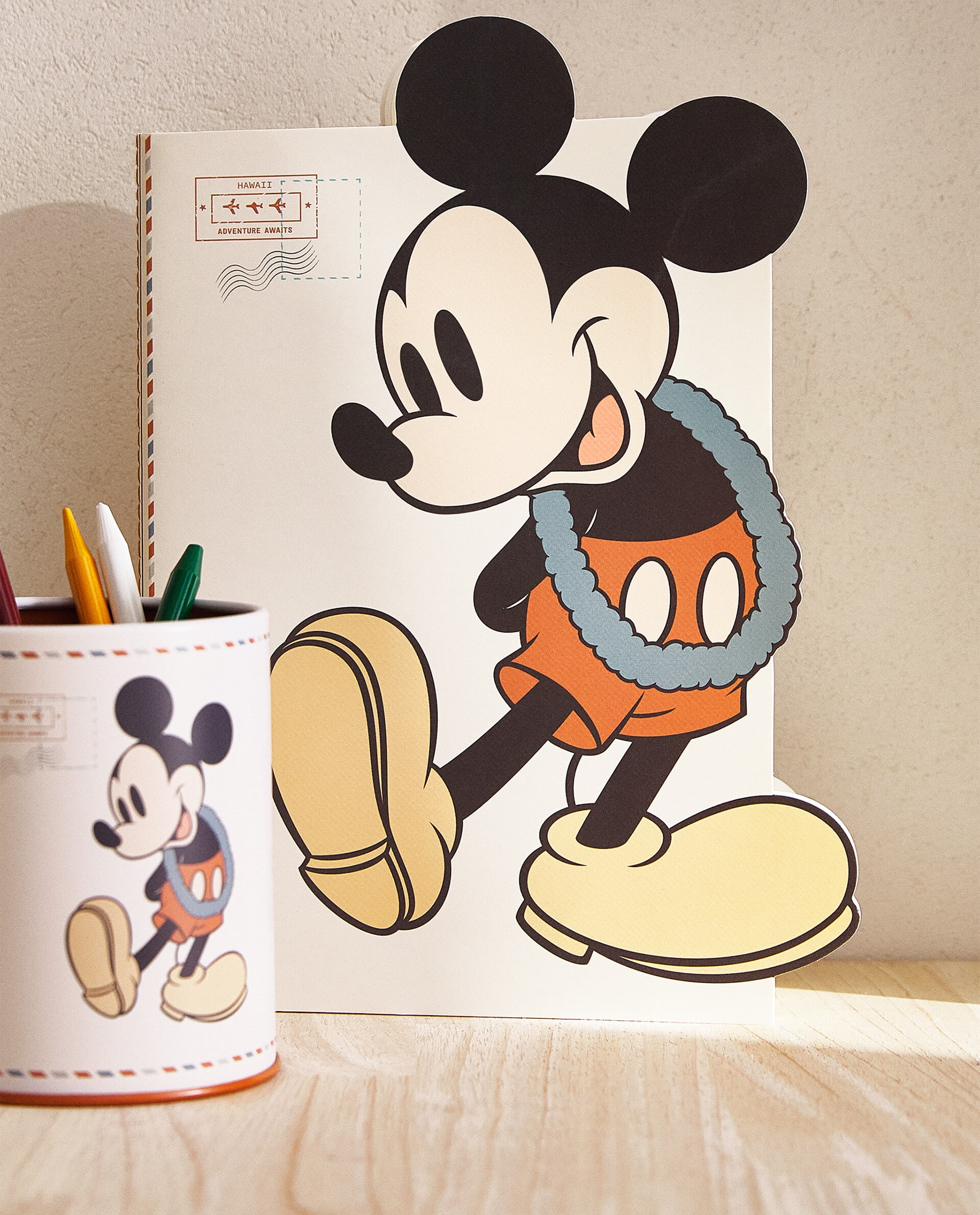 Portalápices de escritorio infantil con diseño estampado de Mickey Mouse Disney