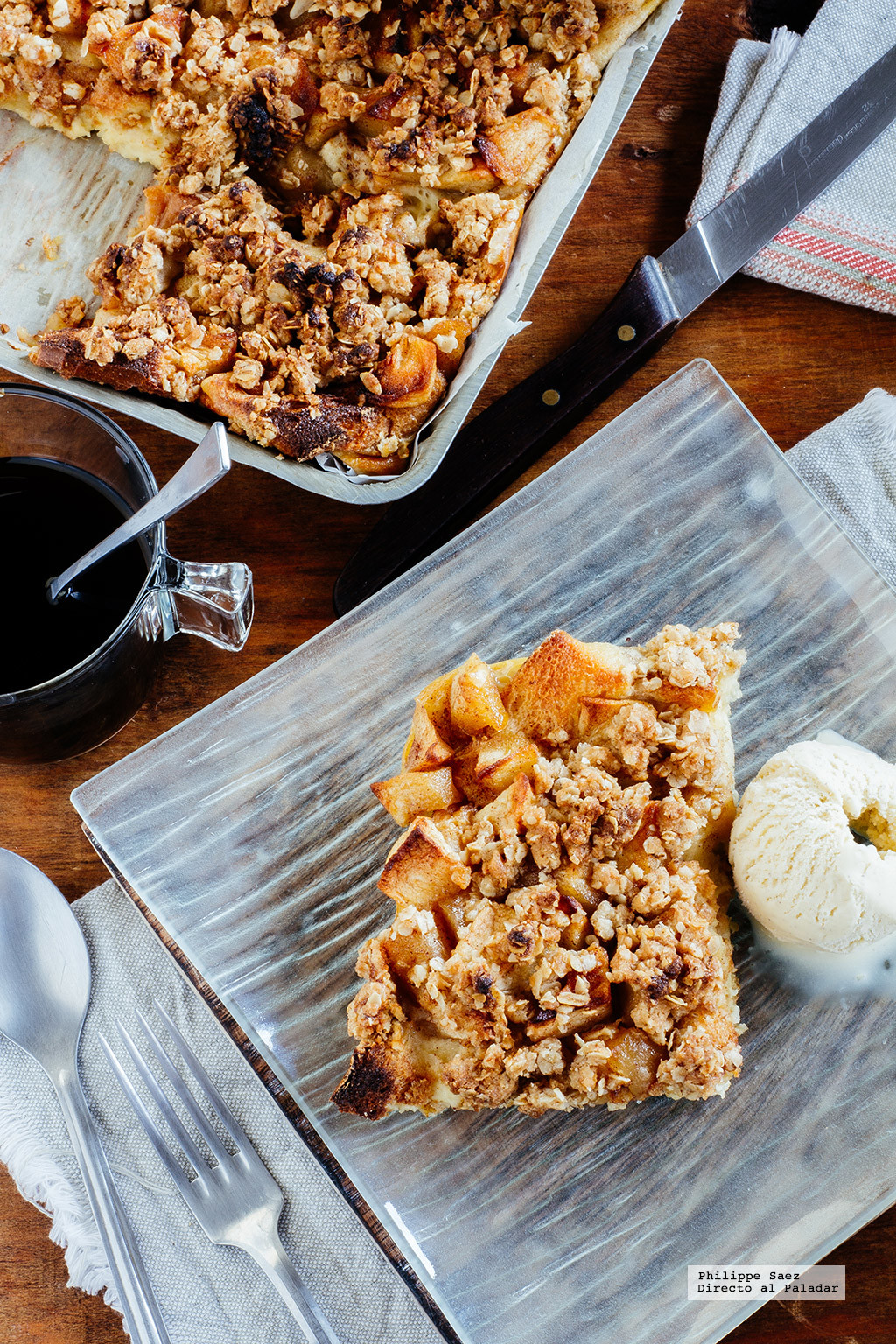French Toast de manzana al horno. Receta fácil