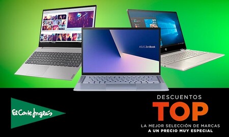 Ofertas Top en El Corte Inglés: 14 portátiles HP, ASUS, MSI o LG con descuentos del 15%