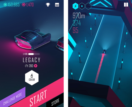 Beat racer, un juego móvil que te enseña a conducir al ritmo de la música