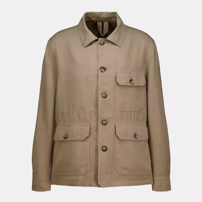 Emidio Tucci - Sahariana de algod�n - lino lavado de hombre.