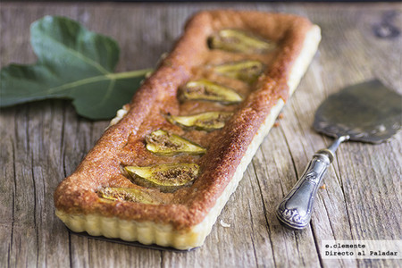 Tarta de hojaldre con higos y almendra. Receta