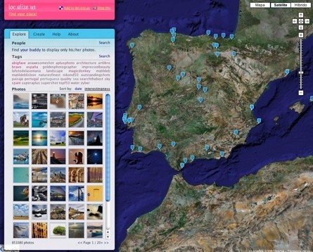 Loc.alize.us, localizando fotos de flickr en el mapa