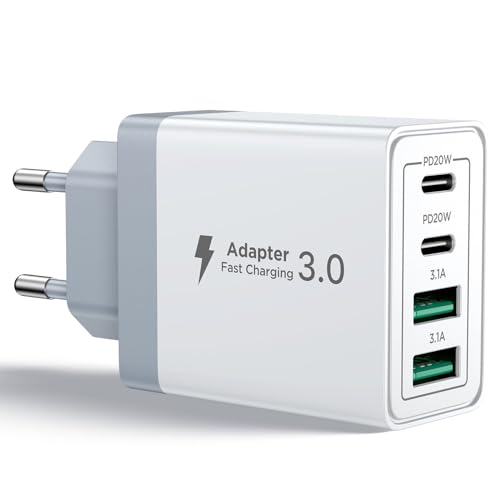 Aioneus Cargador USB C, 40W 4-Puertos