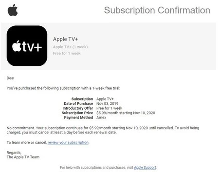 Apple TV+ 引き換えコード
