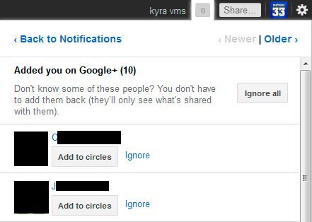 Google+ añade la opción de ignorar a otros usuarios